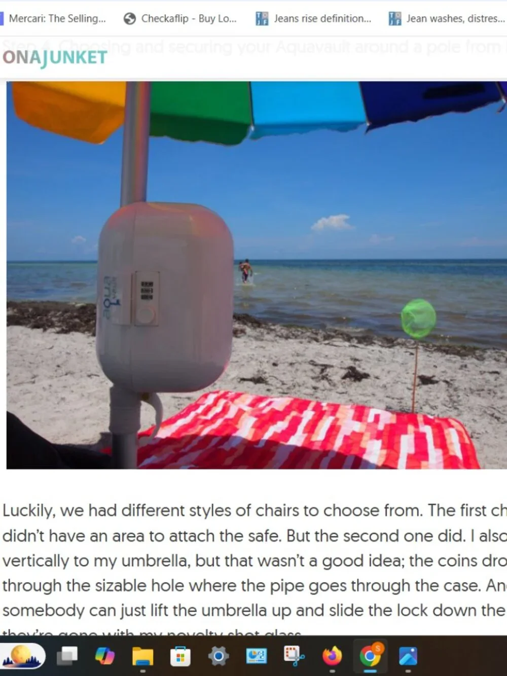 AQUAVAULT PORTABLE LOCK BOX & BEACH SAFE - AS SEEN ON SHARK TANK!